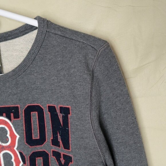 VTG Y2K Nike Boston Red Sox Sweatshirt Pullover Gray Center Swoosh Men's Small - Picture 4 of 12